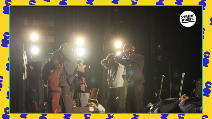 A play [theatre] by school students on police violence