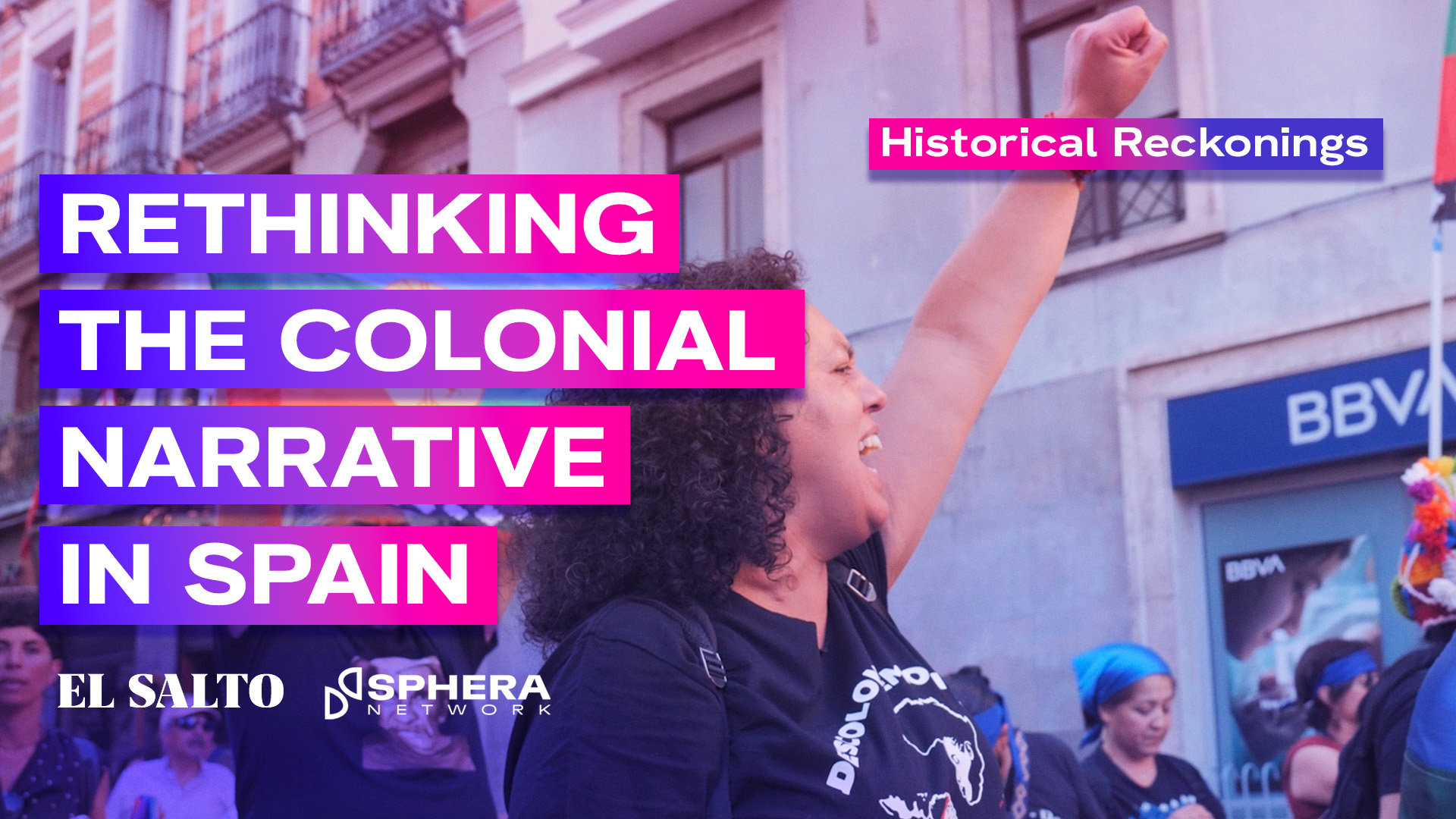 In Madrid, activists challenge the country’s most important national holiday
