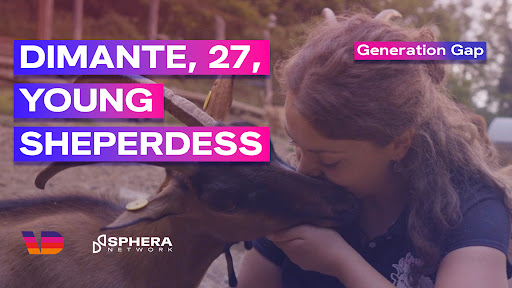 The life of young Italian shepherdess